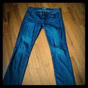 Cabi Brando Distressed Dark Jeans Size 8
